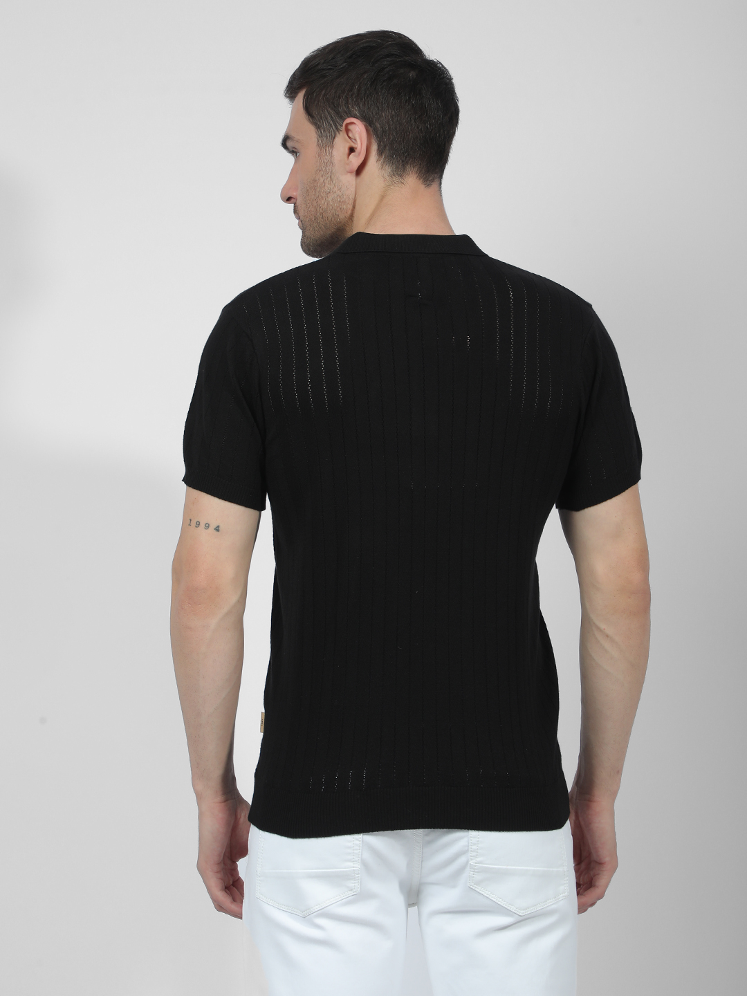 Numero Uno Men Solid Black T-Shirt